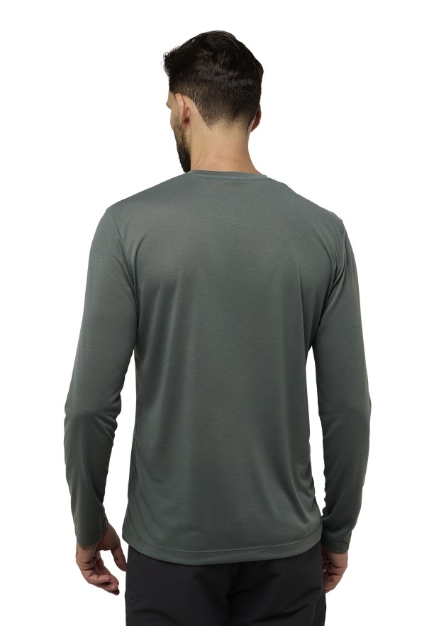 Green Men Jack Wolfskin Vonnan Ls T Shirts | 79126376