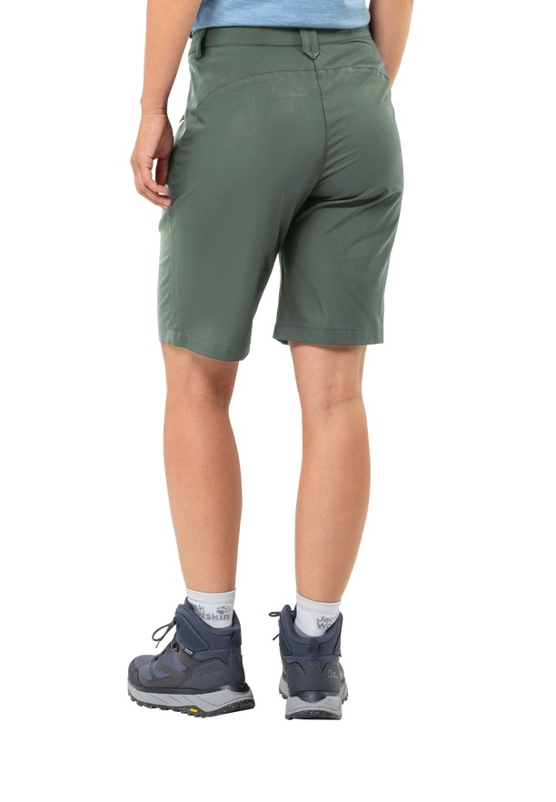 Green Women Jack Wolfskin Active Track Shorts | 11297357