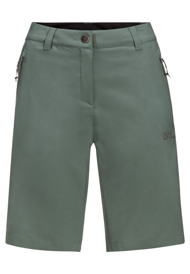 Green Women Jack Wolfskin Active Track Shorts | 11297357