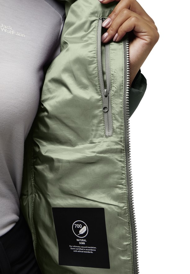 Green Women Jack Wolfskin Nebelhorn Down Jackets | 71778257