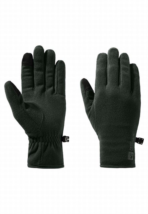 Green Women Jack Wolfskin Real Stuff Gloves | 43106253