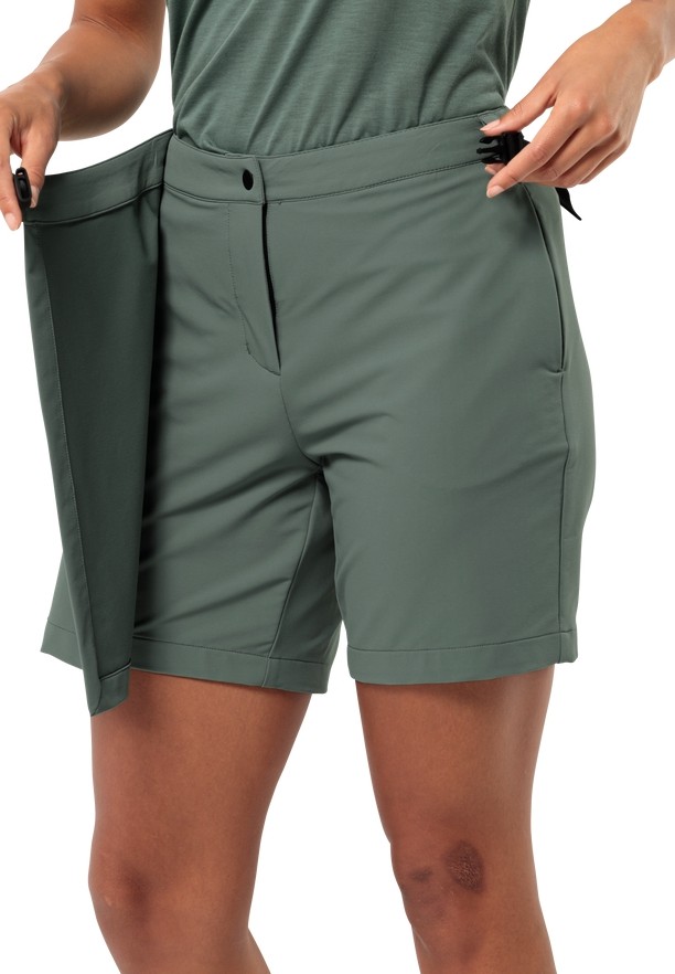 Green Women Jack Wolfskin Wandermood Skorts | 77220591