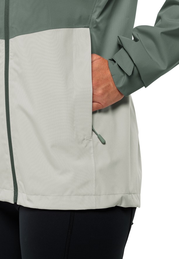 Green Women Jack Wolfskin Weiltal 2l Rain Jackets | 69067048