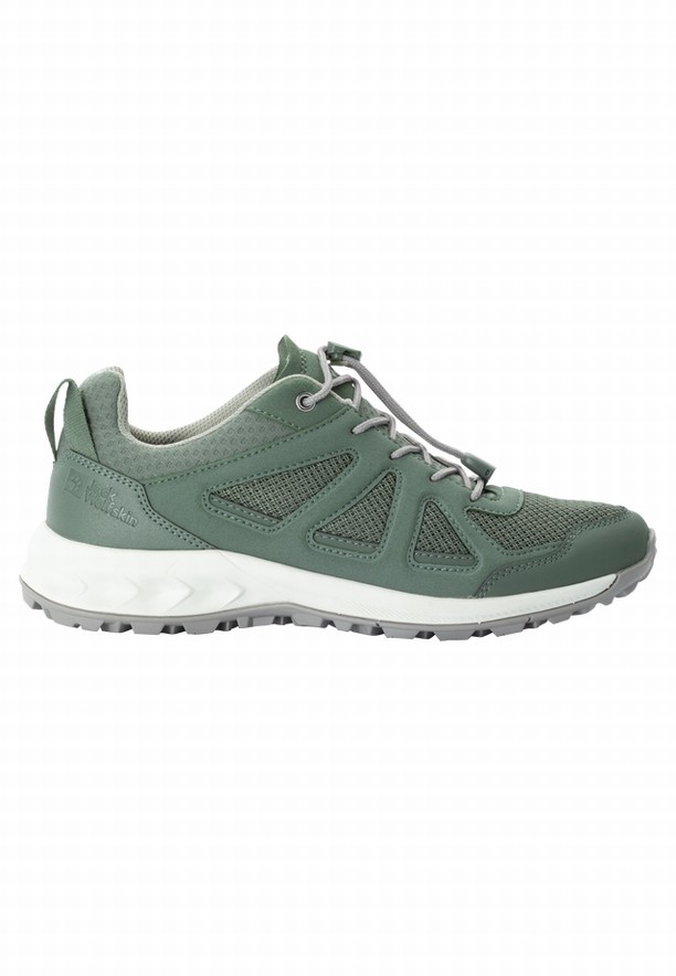 Green Women Jack Wolfskin Woodland 2 Vent Low Hiking Shoes | 44484577