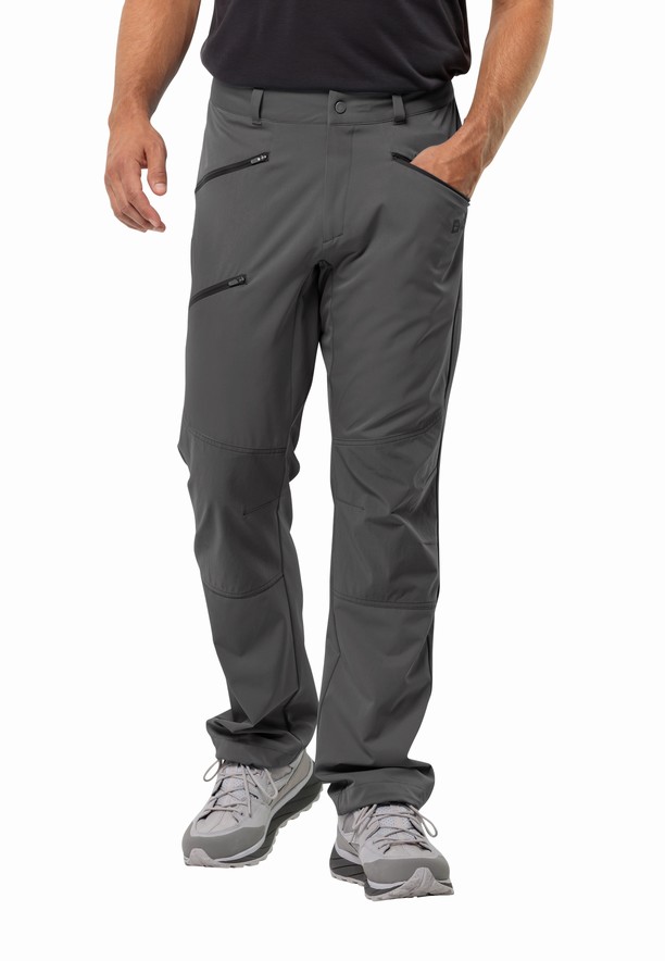 Grey Men Jack Wolfskin Alpine Hiking Pants | 22339099