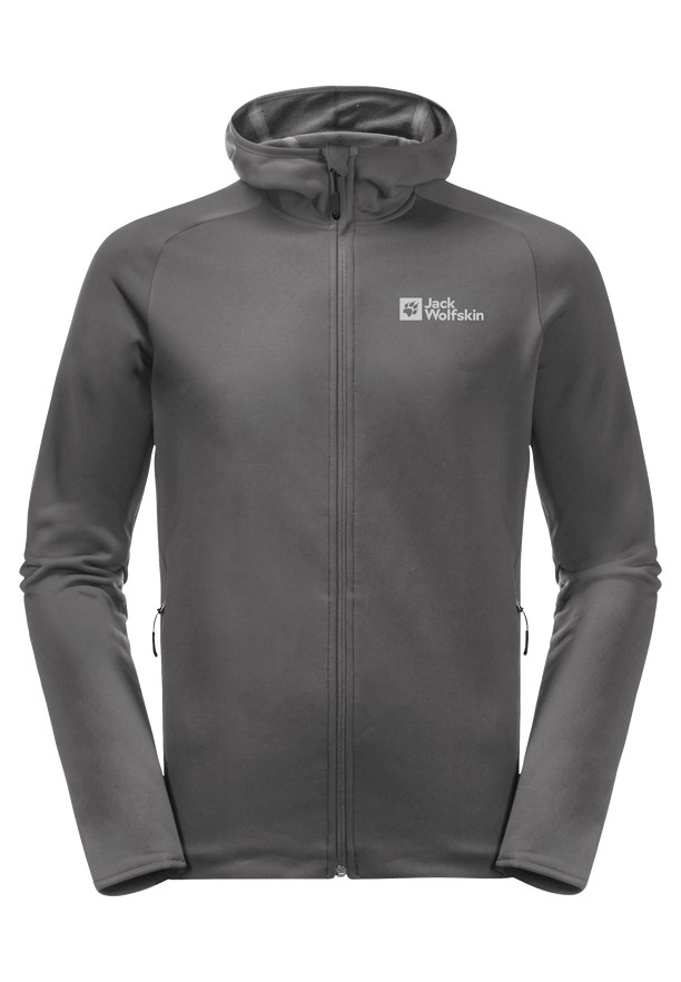 Grey Men Jack Wolfskin Baiselberg Hooded Fz Fleece Jackets | 53572594