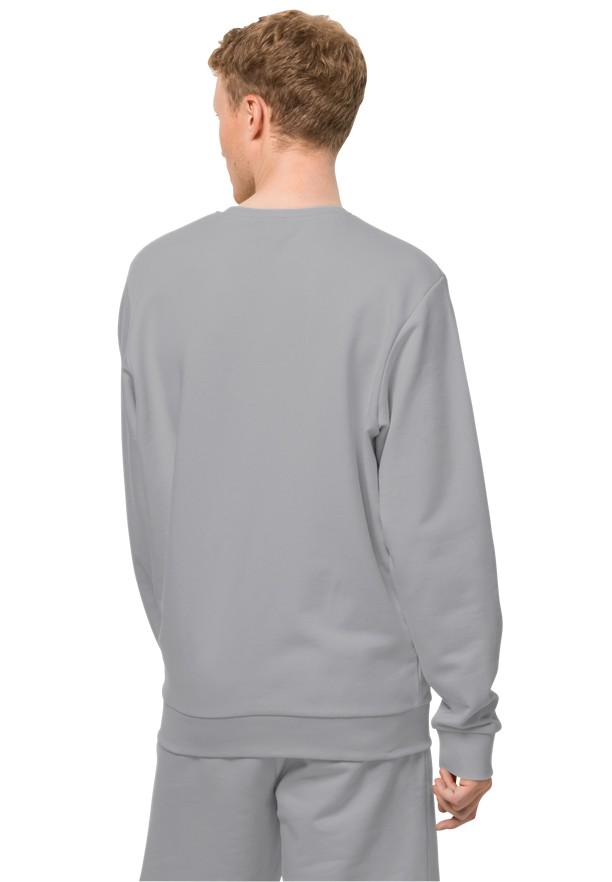 Grey Men Jack Wolfskin Essential Crewneck Sweatshirts | 55948162