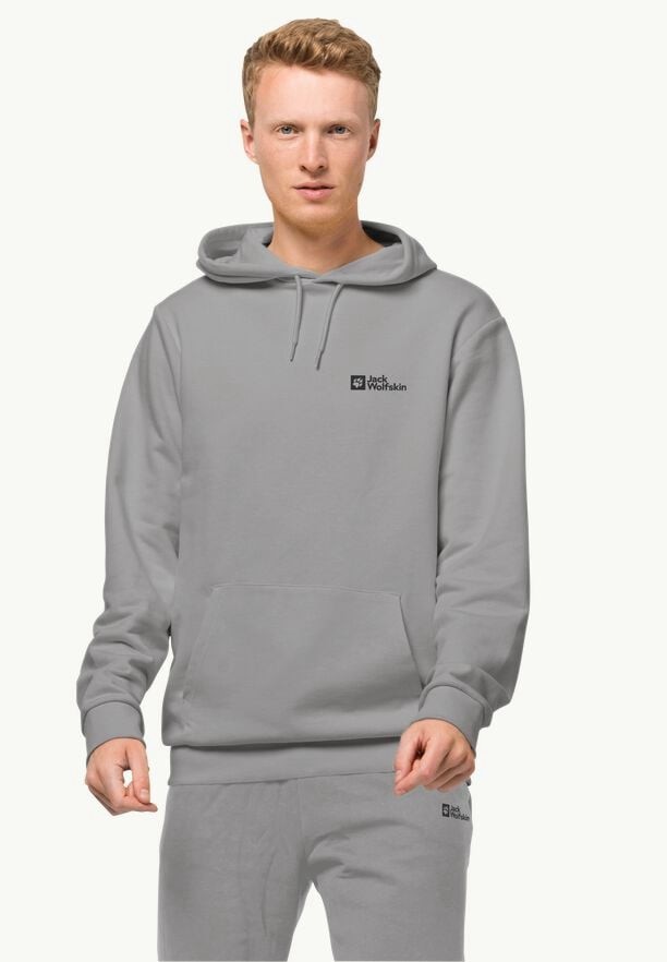 Grey Men Jack Wolfskin Essential Hoodie | 10874402