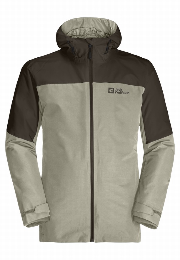 Grey Men Jack Wolfskin Glaabach 3in1 Jackets | 94789562