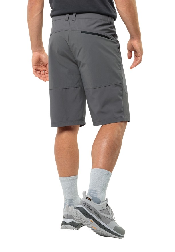 Grey Men Jack Wolfskin Hiking Alpine Shorts | 91630502