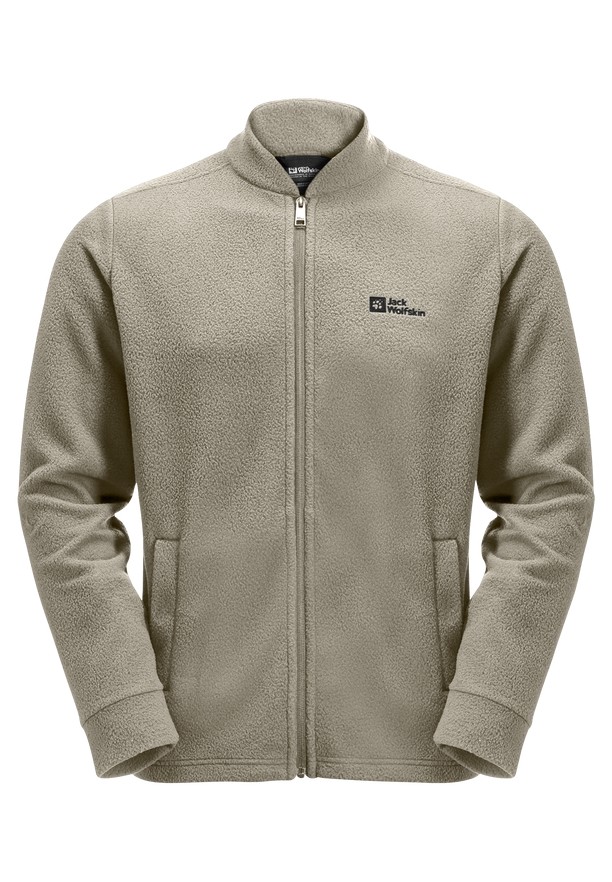 Grey Men Jack Wolfskin Light Curl Fleece Jackets | 50476964