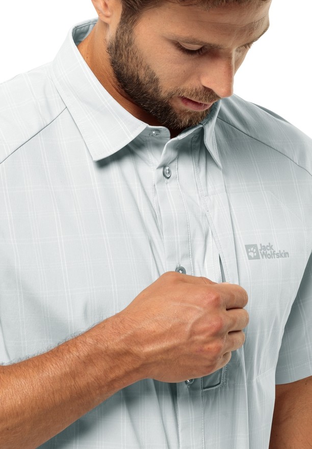Grey Men Jack Wolfskin Norbo S/s Shirts | 91297983