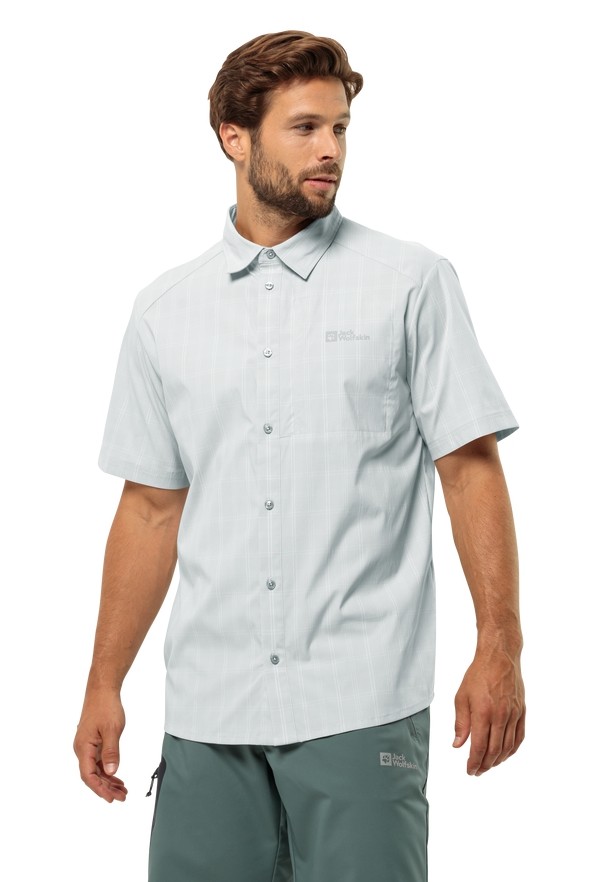 Grey Men Jack Wolfskin Norbo S/s Shirts | 91297983