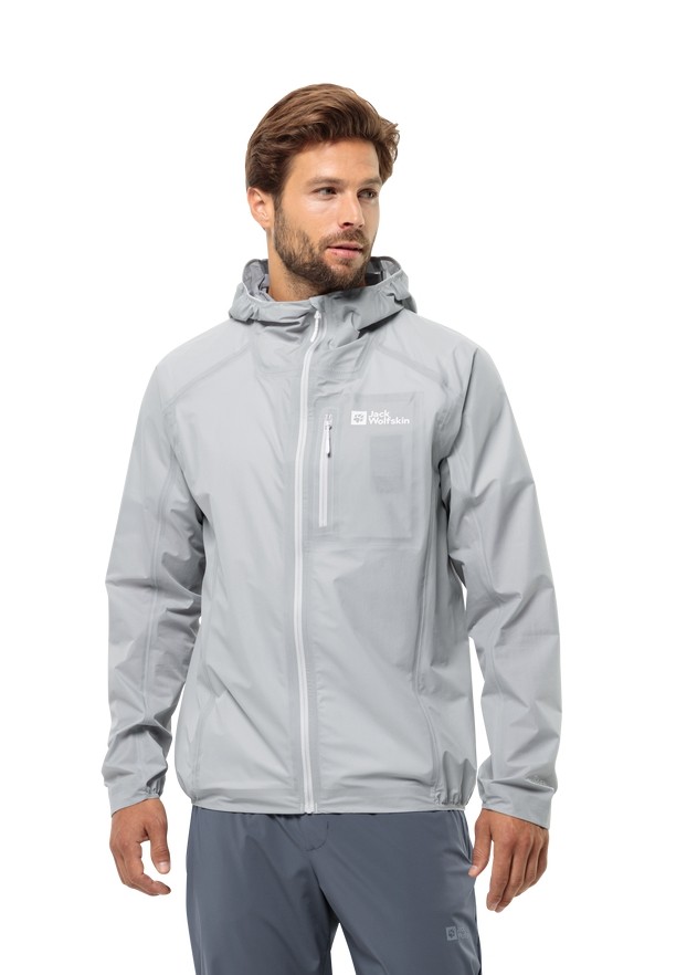 Grey Men Jack Wolfskin Prelight 3l Rain Jackets | 68644802