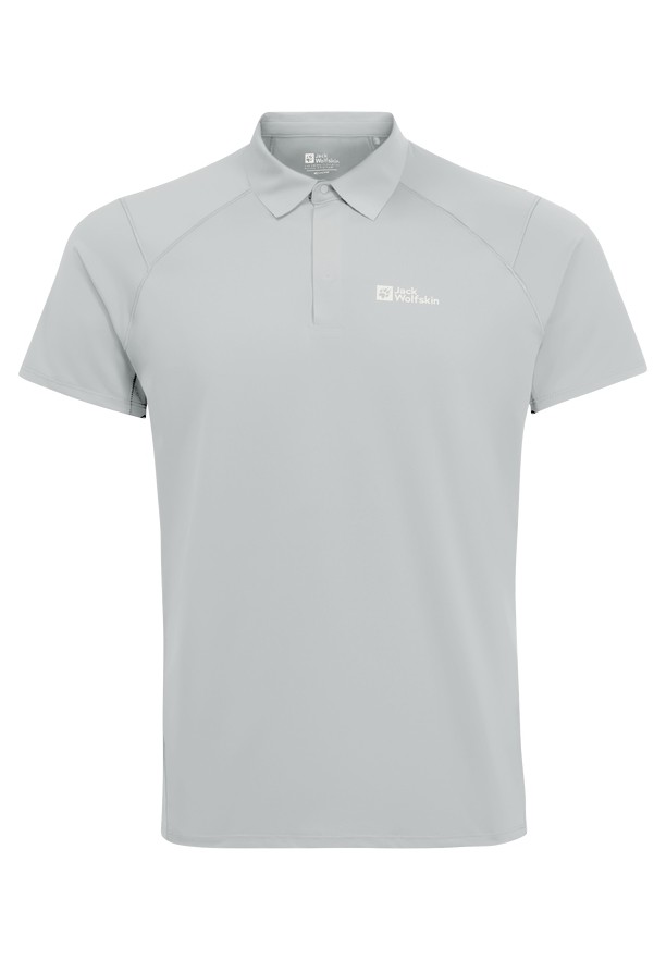 Grey Men Jack Wolfskin Prelight Chill Polo Shirts | 82649838