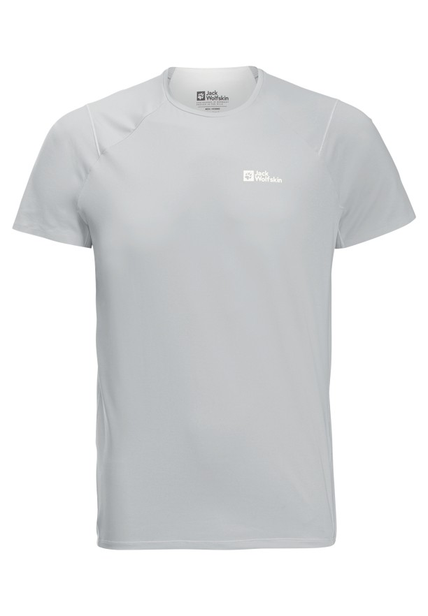 Grey Men Jack Wolfskin Prelight Chill T Shirts | 63832445
