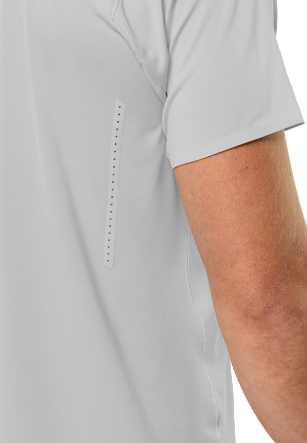 Grey Men Jack Wolfskin Prelight Chill T Shirts | 63832445