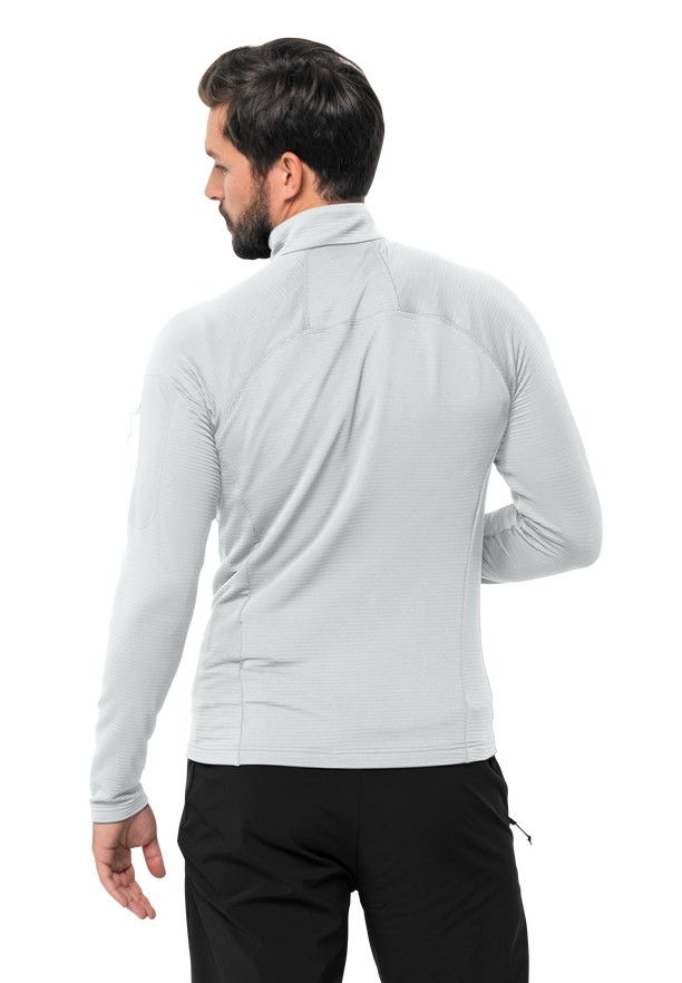 Grey Men Jack Wolfskin Prelight Fz Fleece Jackets | 93613579