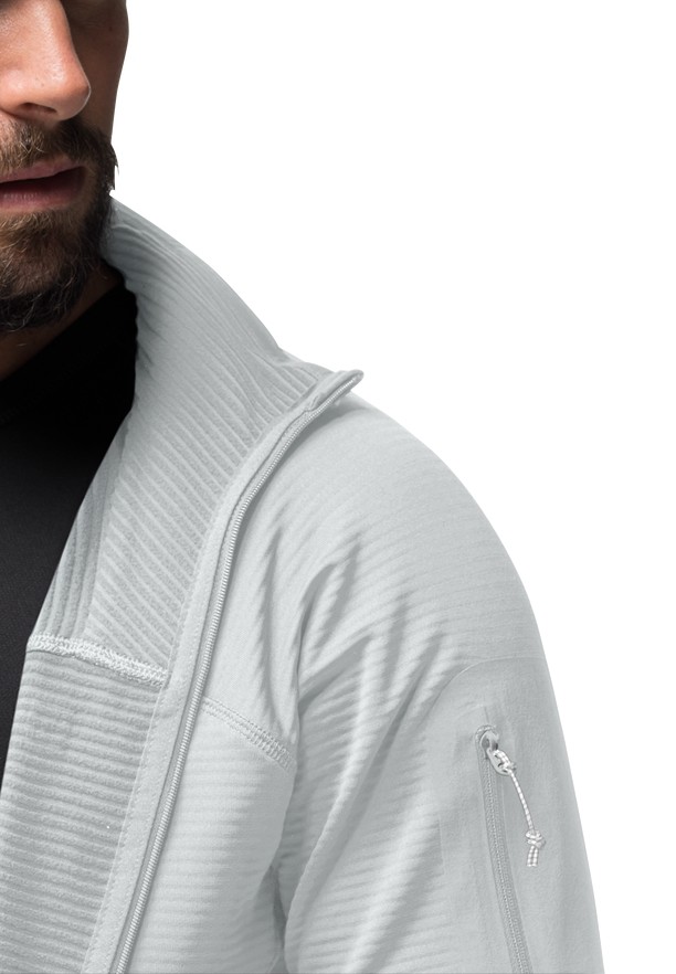 Grey Men Jack Wolfskin Prelight Fz Fleece Jackets | 93613579