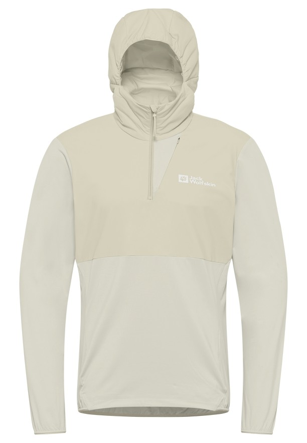 Grey Men Jack Wolfskin Prelightrail Hoody T Shirts | 22633633