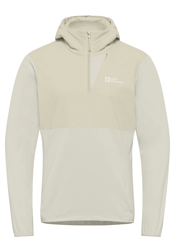 Grey Men Jack Wolfskin Prelightrail Hoody T Shirts | 22633633