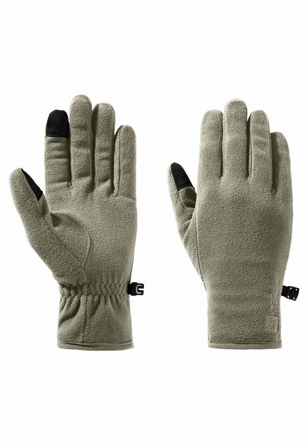 Grey Men Jack Wolfskin Real Stuff Gloves | 65851083