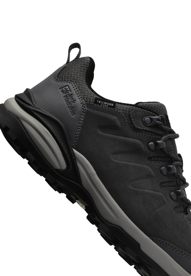 Grey Men Jack Wolfskin Refugio Texapore Low Hiking Shoes | 39482069
