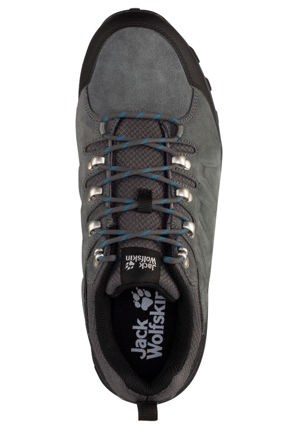 Grey Men Jack Wolfskin Refugio Texapore Low Hiking Shoes | 50611656