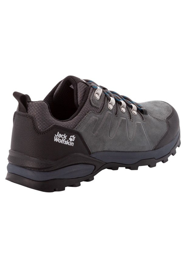 Grey Men Jack Wolfskin Refugio Texapore Low Hiking Shoes | 50611656