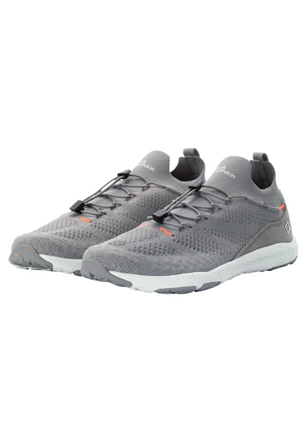Grey Men Jack Wolfskin Spirit Knit Low Sneakers | 20441835