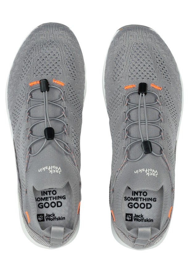 Grey Men Jack Wolfskin Spirit Knit Low Sneakers | 20441835