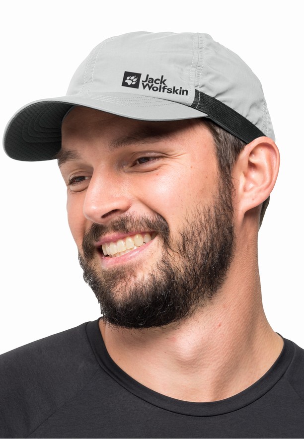 Grey Men Jack Wolfskin Strap Baseball Caps | 33921522