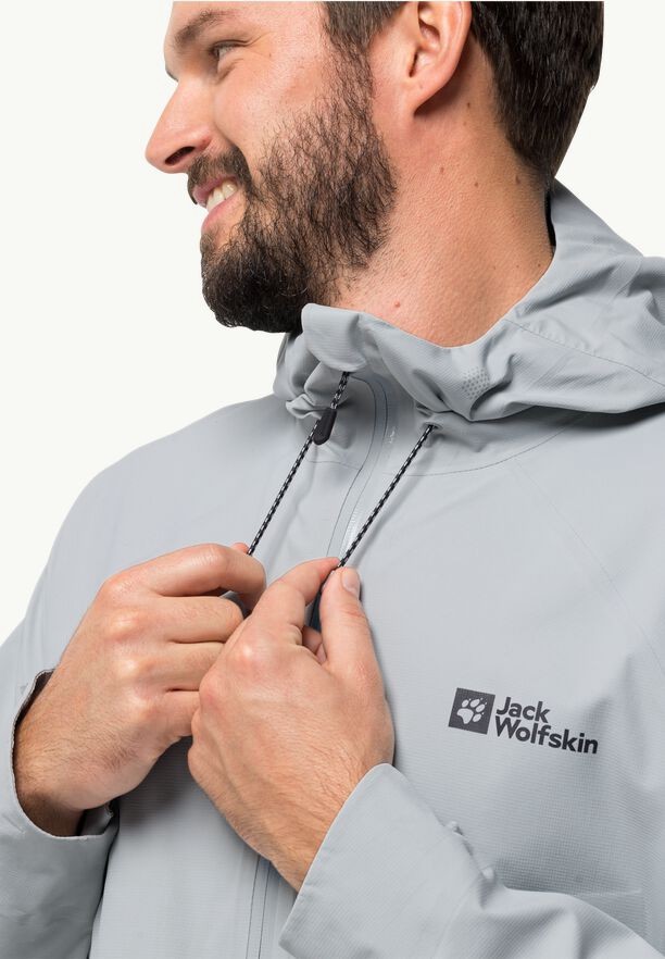 Grey Men Jack Wolfskin Tapeless 2.0 Rain Jackets | 80345256
