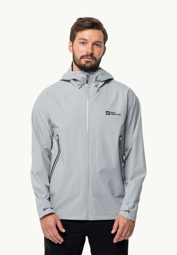 Grey Men Jack Wolfskin Tapeless 2.0 Rain Jackets | 80345256