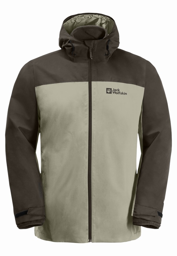 Grey Men Jack Wolfskin Taubenberg 3in1 Jackets | 23270479