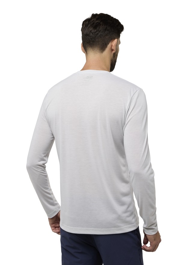 Grey Men Jack Wolfskin Vonnan Ls T Shirts | 17359709