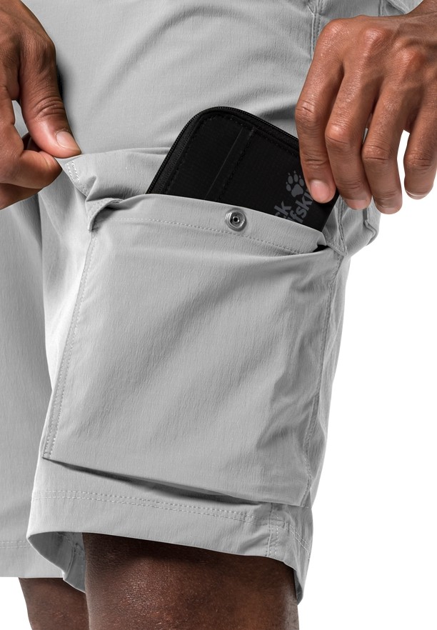 Grey Men Jack Wolfskin Wanderthirst Shorts | 77672613