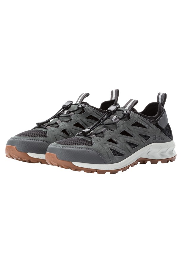Grey Men Jack Wolfskin Woodland 2 Hybrid Low Hiking Shoes | 76496633