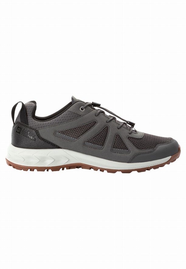 Grey Men Jack Wolfskin Woodland 2 Vent Low Hiking Shoes | 40456545