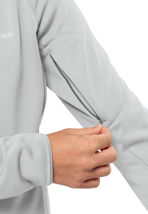 Grey Women Jack Wolfskin Alpgrat Fz Fleece Jackets | 43664988