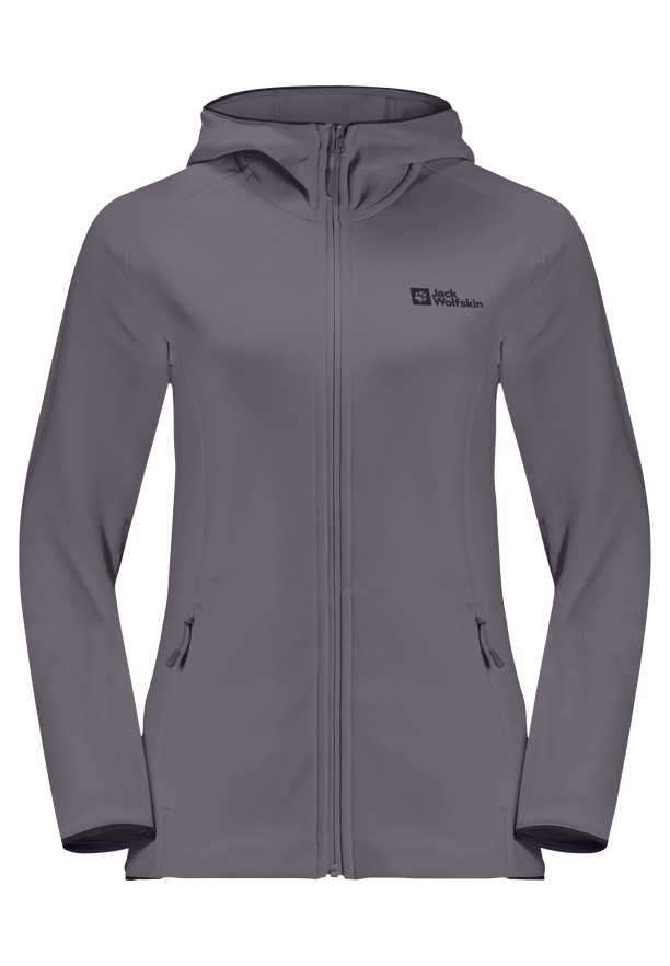 Grey Women Jack Wolfskin Baiselberg Hooded Fz Fleece Jackets | 62602912