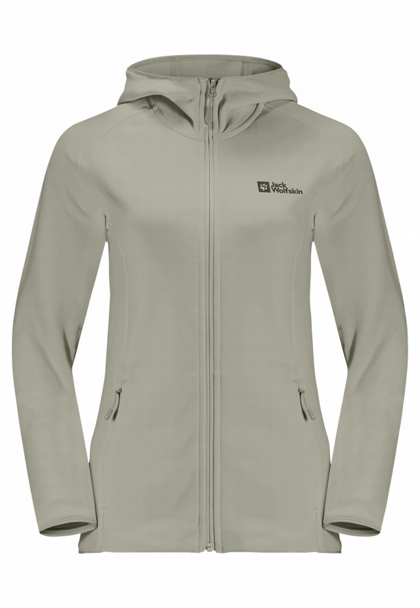 Grey Women Jack Wolfskin Baiselberg Hooded Fz Fleece Jackets | 71245794