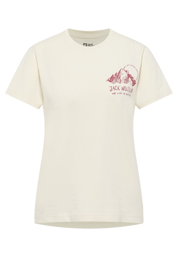 Grey Women Jack Wolfskin Bergblick T Shirts | 18468962