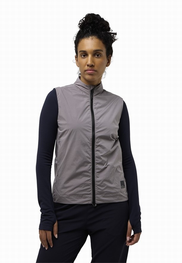 Grey Women Jack Wolfskin Bike Commute Xt Vest | 98305599