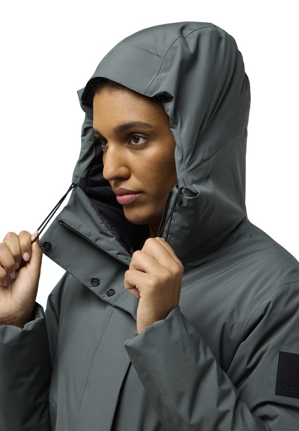 Grey Women Jack Wolfskin Brandenburger Coats | 39010973