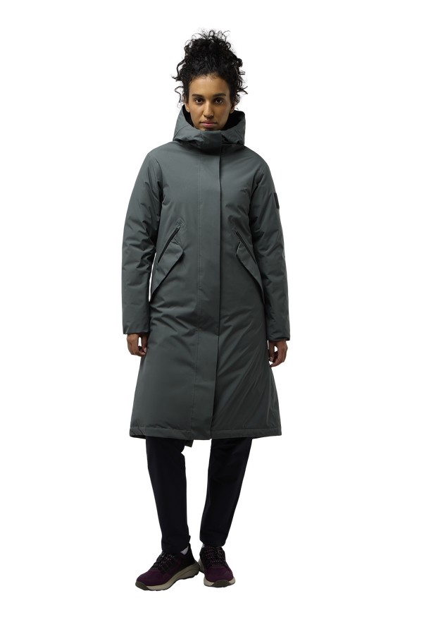 Grey Women Jack Wolfskin Brandenburger Coats | 39010973