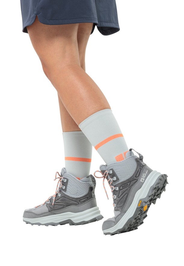 Grey Women Jack Wolfskin Cyrox Texapore Mid Hiking Shoes | 93254202