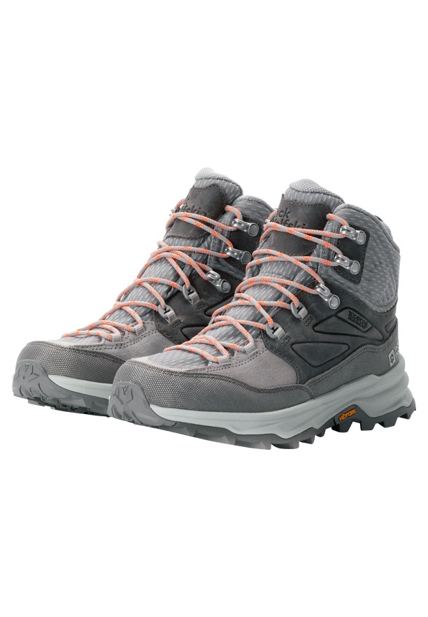 Grey Women Jack Wolfskin Cyrox Texapore Mid Hiking Shoes | 93254202