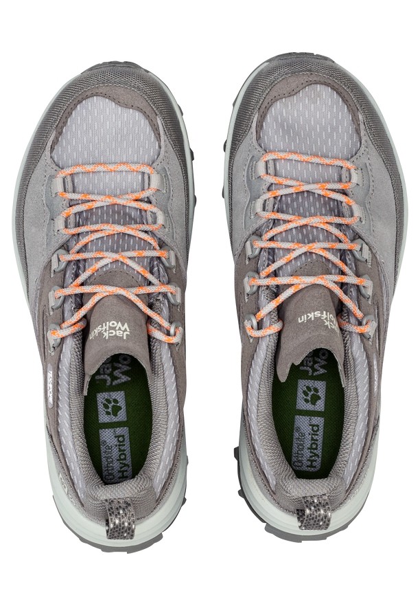 Grey Women Jack Wolfskin Cyrox Texapore Low Hiking Shoes | 67695420