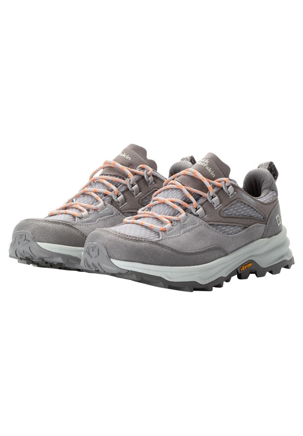 Grey Women Jack Wolfskin Cyrox Texapore Low Hiking Shoes | 67695420